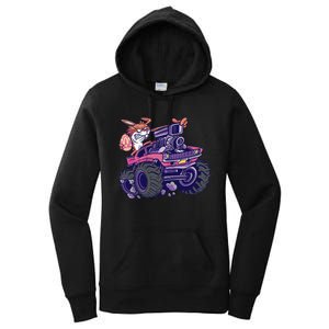  Bunny Happy Easter Monster Truck Lovers Women's Pullover Hoodie