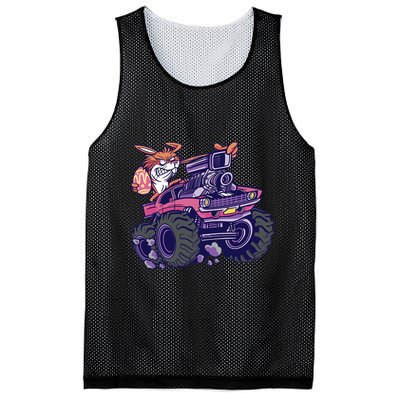  Bunny Happy Easter Monster Truck Lovers Mesh Reversible Basketball Jersey Tank