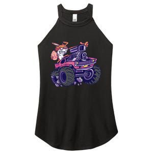  Bunny Happy Easter Monster Truck Lovers Women's Perfect Tri Rocker Tank