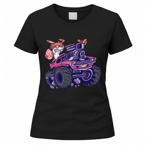  Bunny Happy Easter Monster Truck Lovers Women's T-Shirt