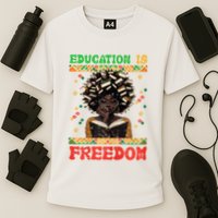 Black History Education Freedom Afro Teacher Female Performance Shirt