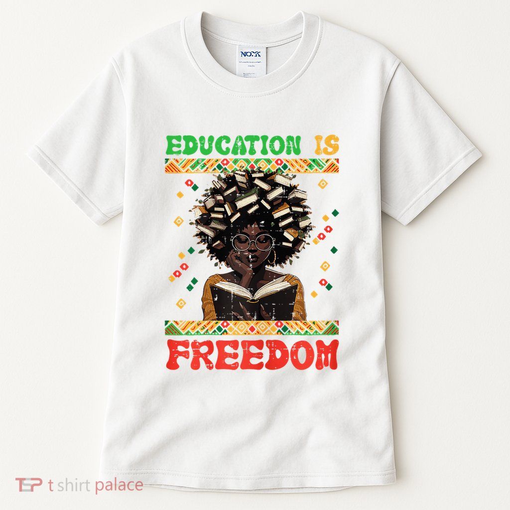 Black History Education Freedom Afro Teacher Female Tall T-Shirt