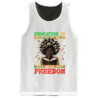 Black History Education Freedom Afro Teacher Female Mesh Reversible Basketball Jersey Tank