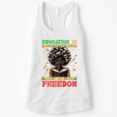 Black History Education Freedom Afro Teacher Female Womens Tank Top