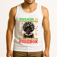 Black History Education Freedom Afro Teacher Female Tank Top