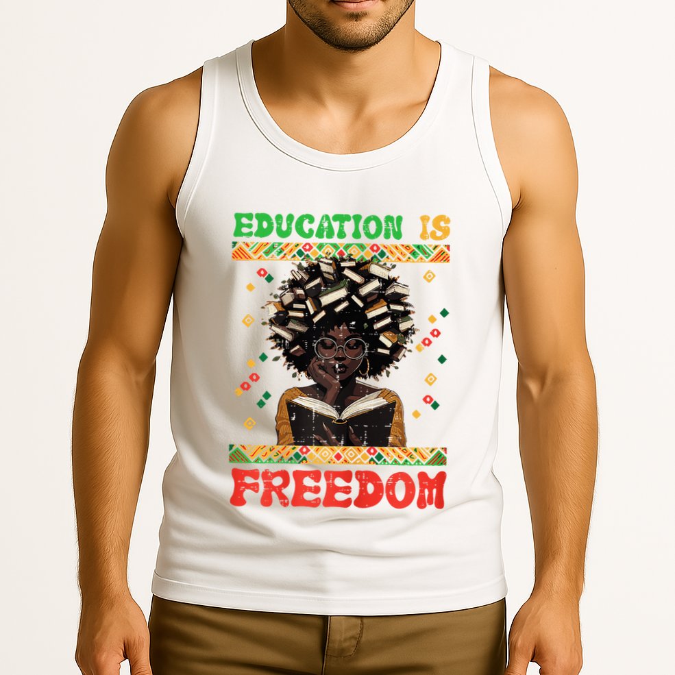 Black History Education Freedom Afro Teacher Female Tank Top