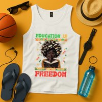 Black History Education Freedom Afro Teacher Female Tank Top