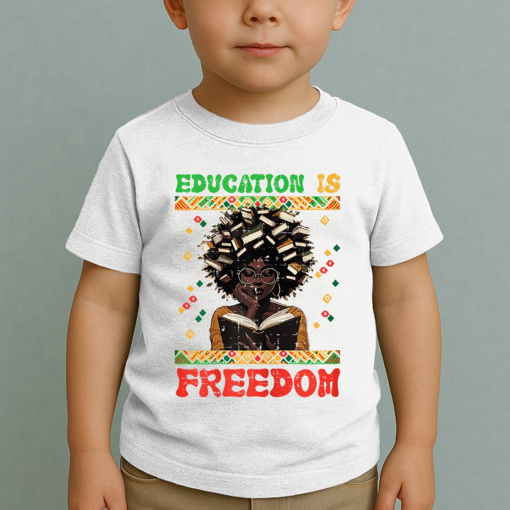 Black History Education Freedom Afro Teacher Female Toddler T-Shirt