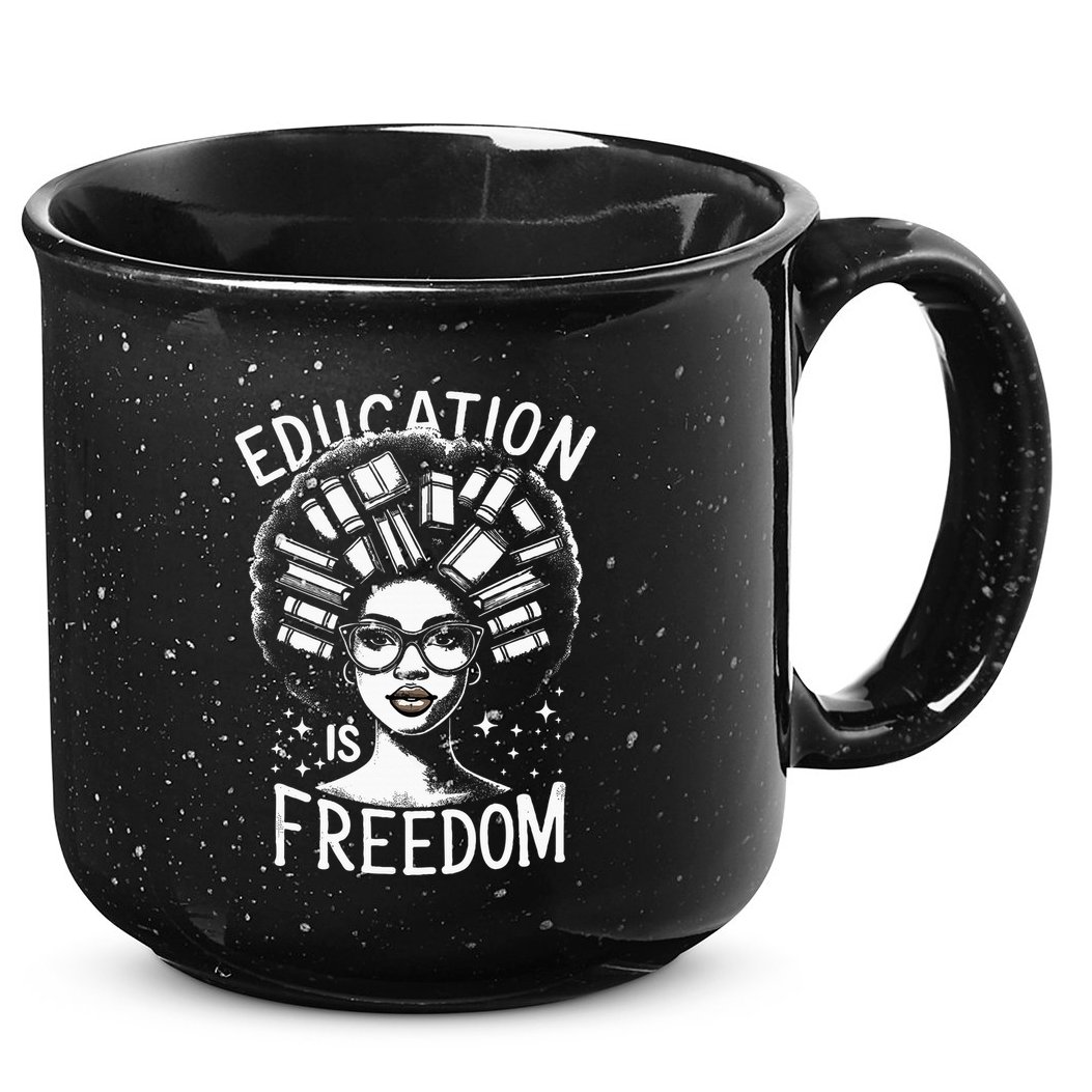 Black History Education Is Freedom Books 15oz Campfire Ceramic Mug