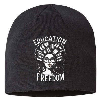 Black History Education Is Freedom Books Sustainable Beanie