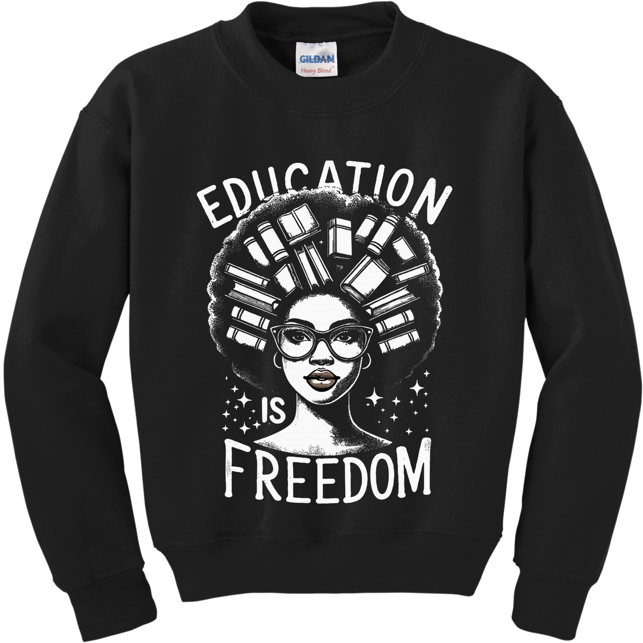 Black History Education Is Freedom Books Kids Sweatshirt
