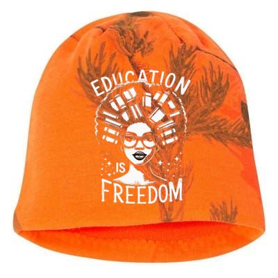 Black History Education Is Freedom Books Kati - Camo Knit Beanie