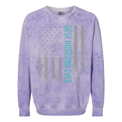 Best Husband Ever American Flag Gifts For Father's day Colorblast Crewneck Sweatshirt