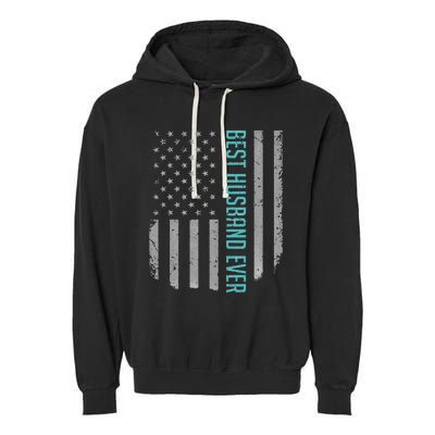 Best Husband Ever American Flag Gifts For Father's day Garment-Dyed Fleece Hoodie