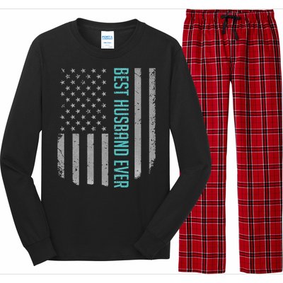 Best Husband Ever American Flag Gifts For Father's day Long Sleeve Pajama Set