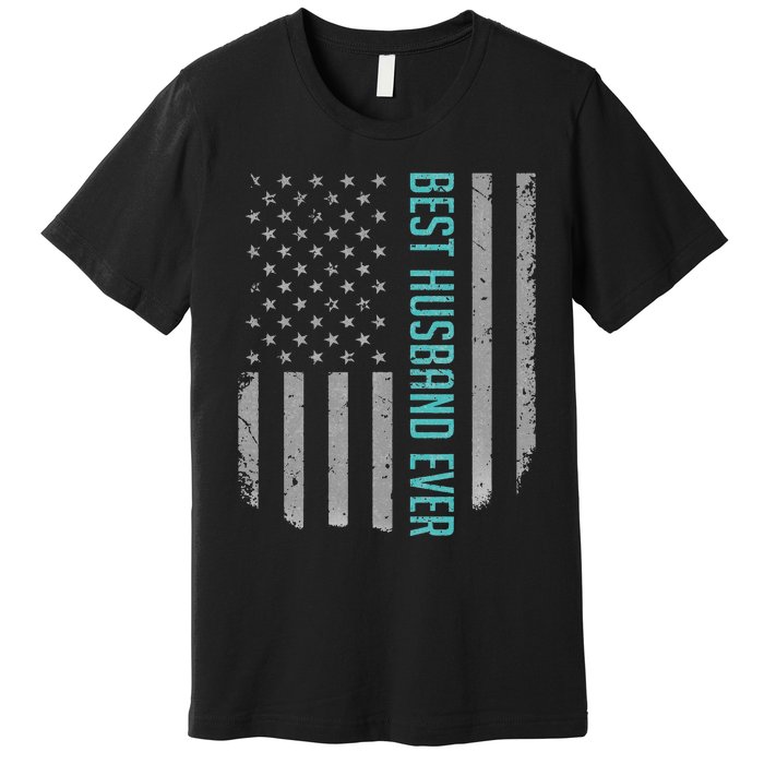 Best Husband Ever American Flag Gifts For Father's day Premium T-Shirt