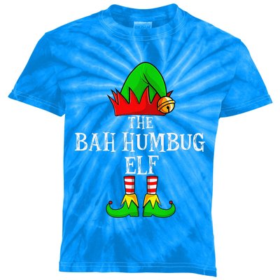 Bah Humbug Elf Christmas Family Matching Pajamas Christmas Kids Tie-Dye T-Shirt