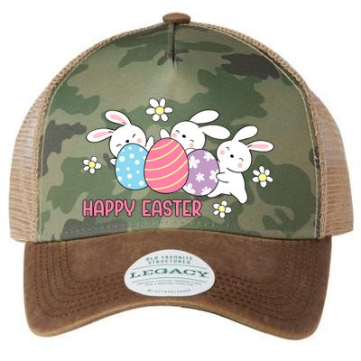 Bunnies Happy Easter Legacy Tie Dye Trucker Hat