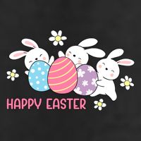 Bunnies Happy Easter Garment-Dyed Heavyweight T-Shirt