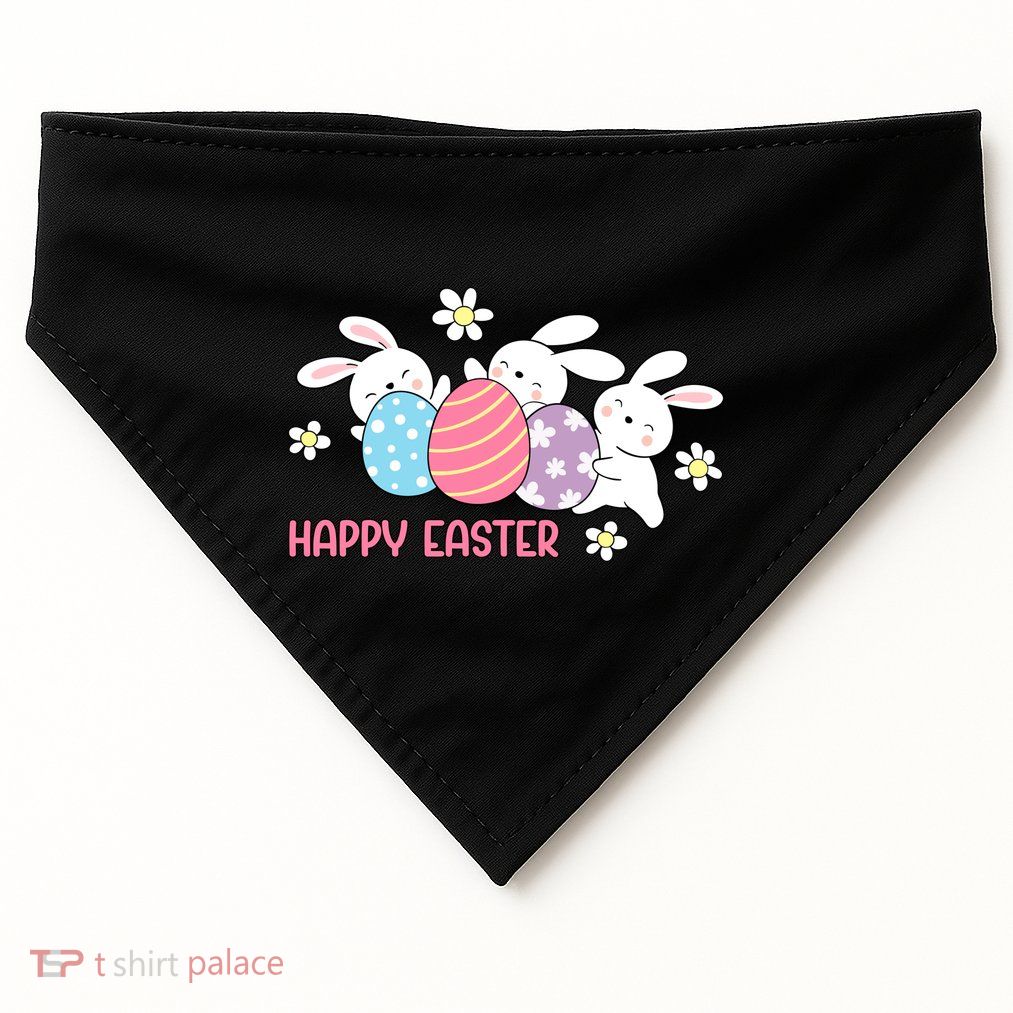 Bunnies Happy Easter USA-Made Doggie Bandana