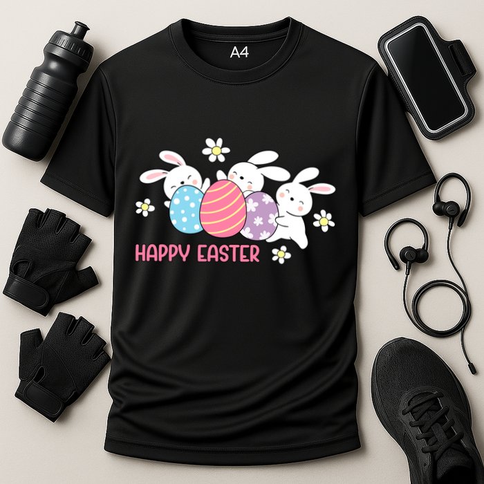 Bunnies Happy Easter Cooling Performance Crew T-Shirt