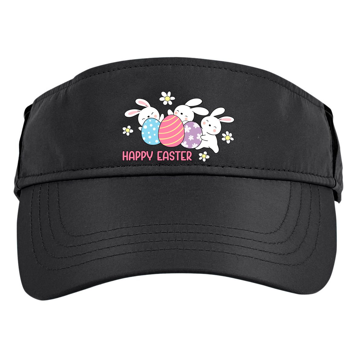 Bunnies Happy Easter Adult Drive Performance Visor
