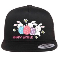Bunnies Happy Easter Flatbill Hat