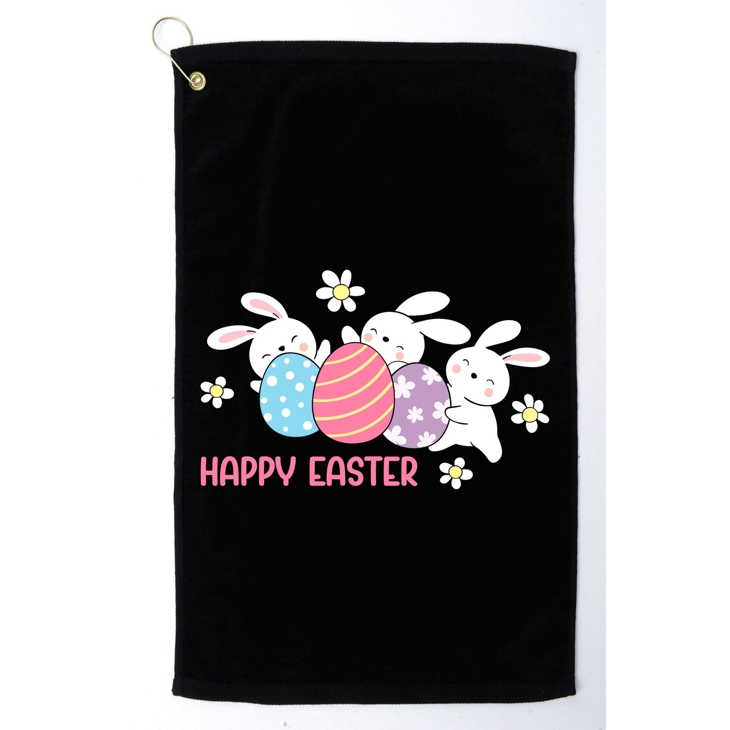 Bunnies Happy Easter Golf Towel