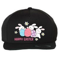 Bunnies Happy Easter Wool Snapback Cap