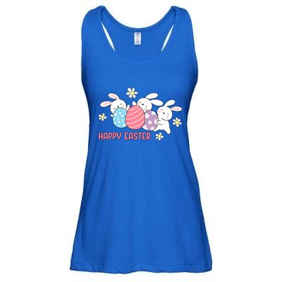 Bunnies Happy Easter Ladies Essential Flowy Tank