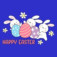Bunnies Happy Easter Poster