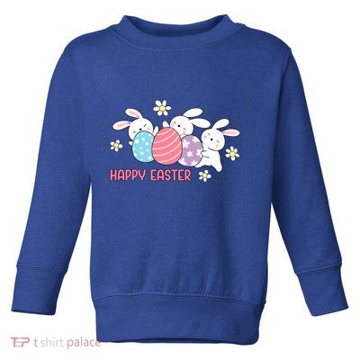 Bunnies Happy Easter Toddler Sweatshirt