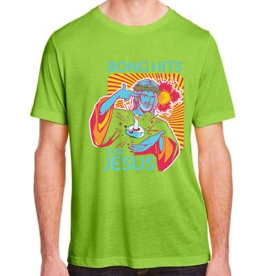 Bong Hits For Jesus Funny THC Stoner Gift Adult ChromaSoft Performance T-Shirt