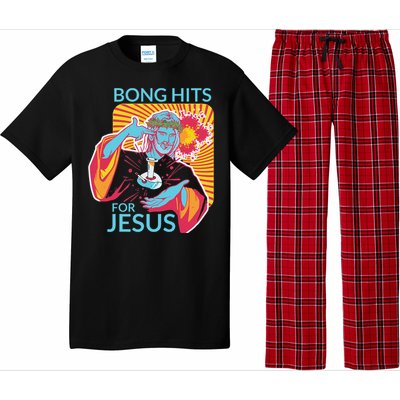 Bong Hits For Jesus Funny THC Stoner Gift Pajama Set