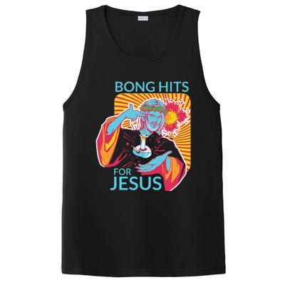 Bong Hits For Jesus Funny THC Stoner Gift PosiCharge Competitor Tank