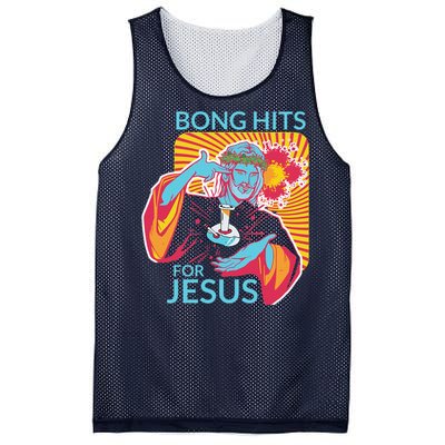 Bong Hits For Jesus Funny THC Stoner Gift Mesh Reversible Basketball Jersey Tank