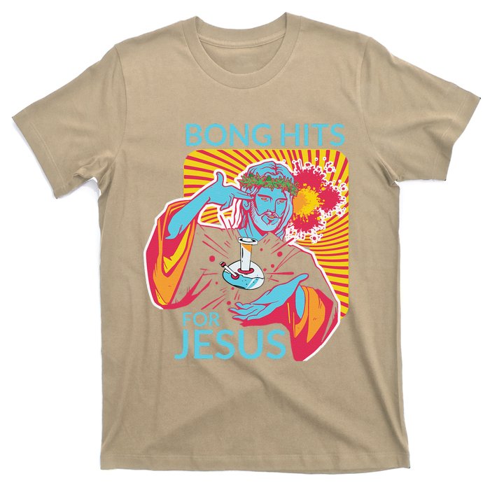 Bong Hits For Jesus Funny THC Stoner Gift T-Shirt