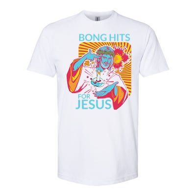 Bong Hits For Jesus Funny THC Stoner Gift Softstyle CVC T-Shirt