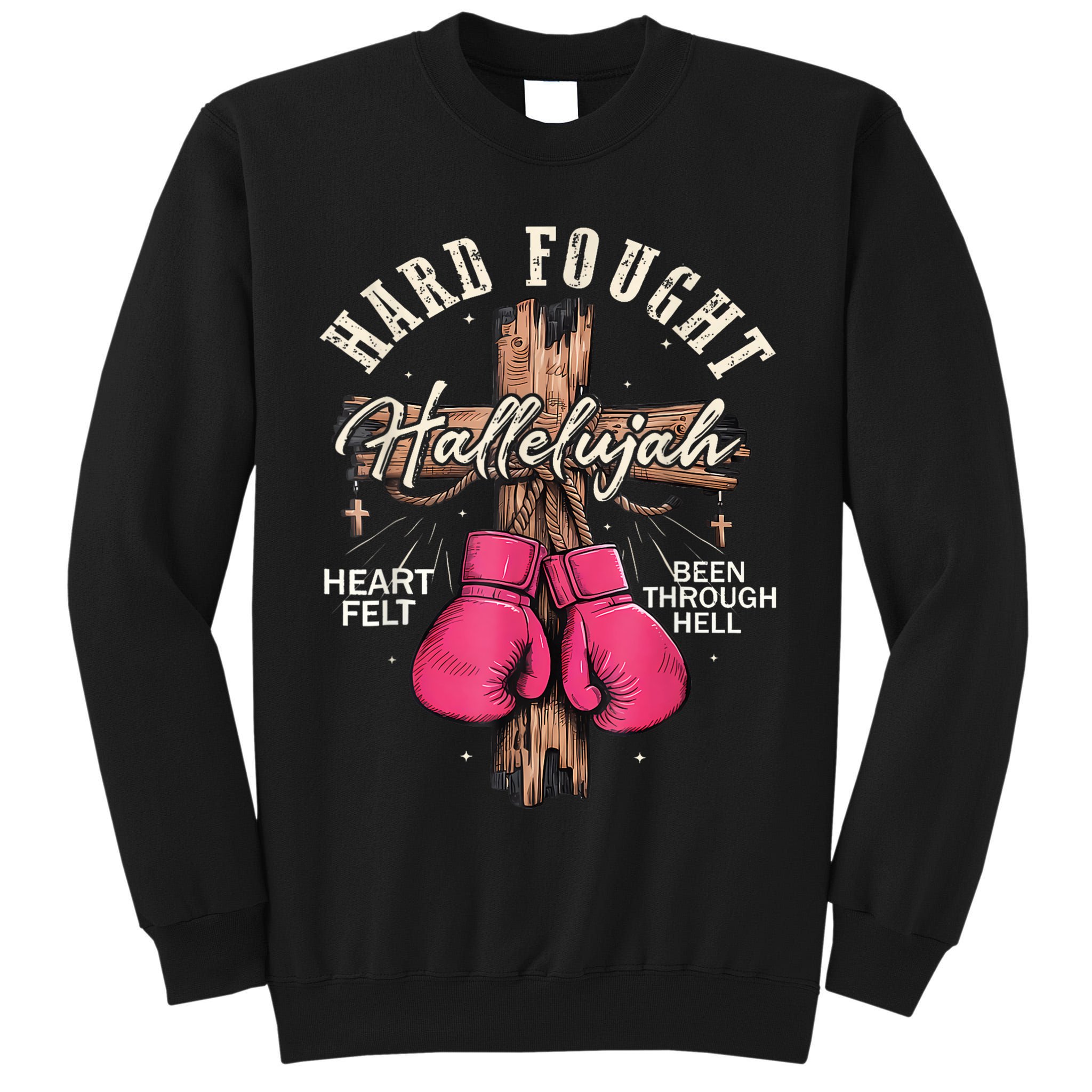 Brandon Hard Fought Hallelujah Praise Jesus Tall Sweatshirt
