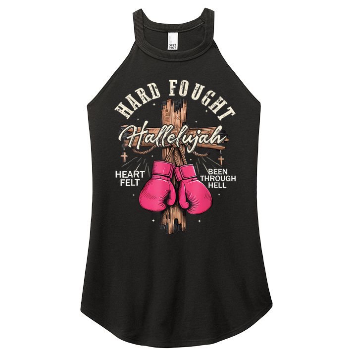 Brandon Hard Fought Hallelujah Praise Jesus Women's Perfect Tri Rocker Tank