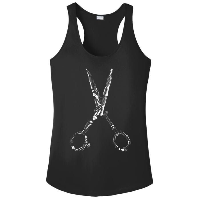 Barber Hairdresser For Barbershop Owner Gift Haircut Stylist Ladies PosiCharge Competitor Racerback Tank