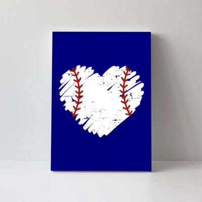 Baseball Heart Funny Gift Canvas