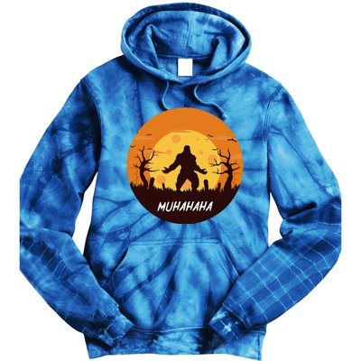 Bigfoot Halloween Funny Trick Or Treat Sasquatch Costume Tie Dye Hoodie