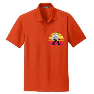 Bigfoot Halloween Funny Vintage Sun Retro Ghost Gift Dry Zone Grid Polo