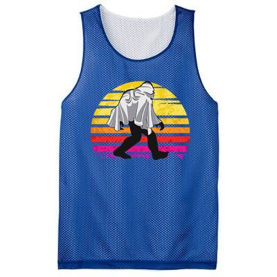 Bigfoot Halloween Funny Vintage Sun Retro Ghost Gift Mesh Reversible Basketball Jersey Tank