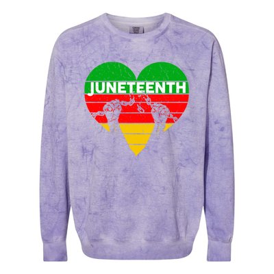 Black History Freedom Juneteenth African American Melanin Gift Colorblast Crewneck Sweatshirt