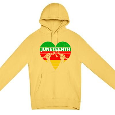 Black History Freedom Juneteenth African American Melanin Gift Premium Pullover Hoodie