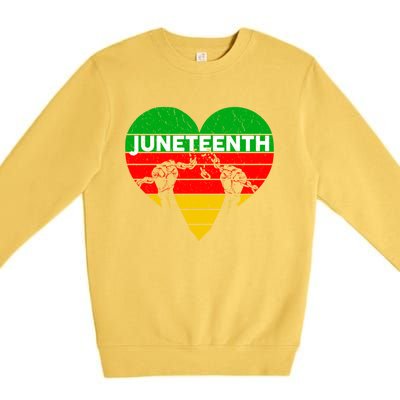 Black History Freedom Juneteenth African American Melanin Gift Premium Crewneck Sweatshirt