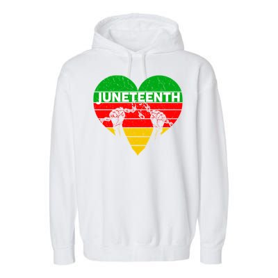 Black History Freedom Juneteenth African American Melanin Gift Garment-Dyed Fleece Hoodie