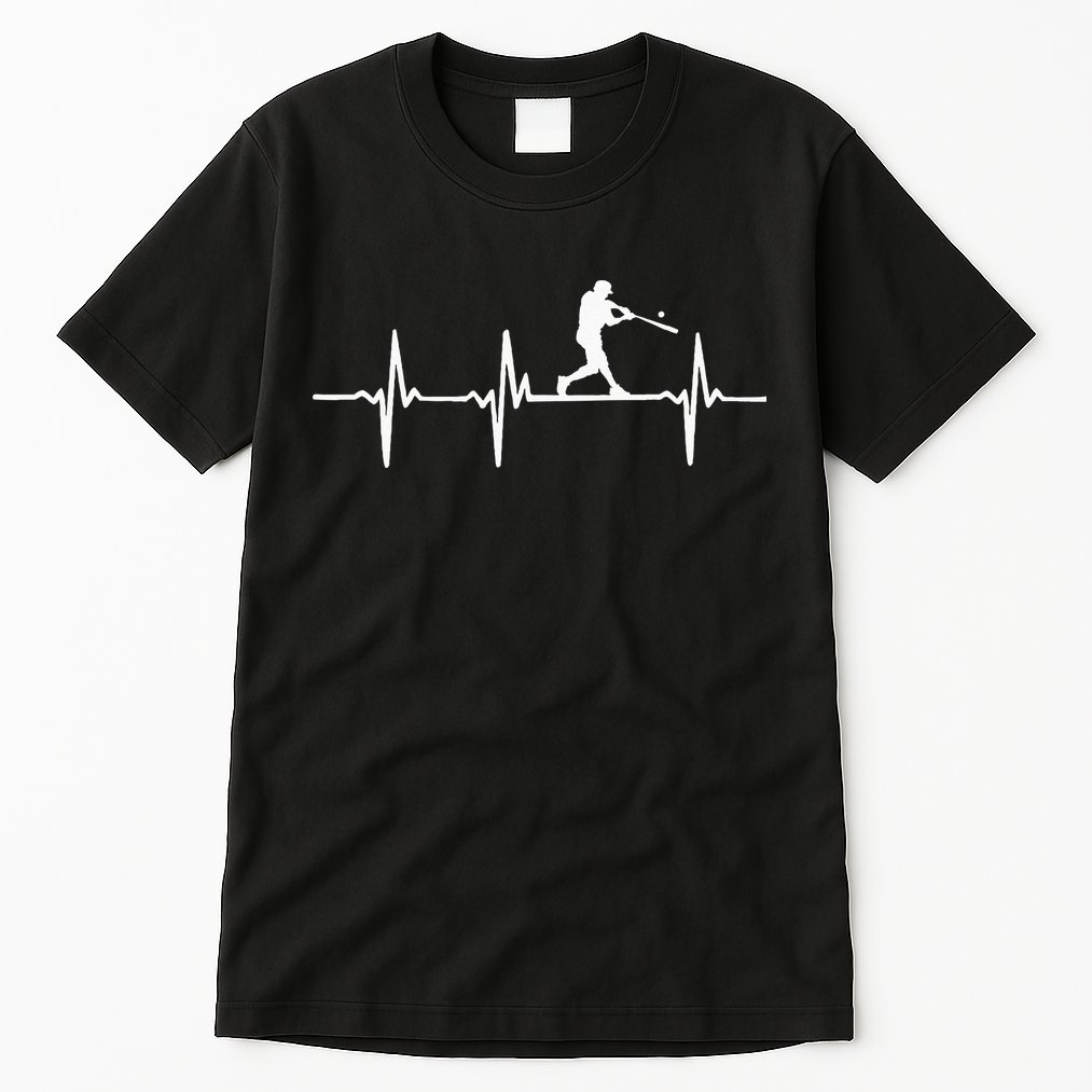 Baseball Heartbeat For Baseball Players And Fans Tall T-Shirt